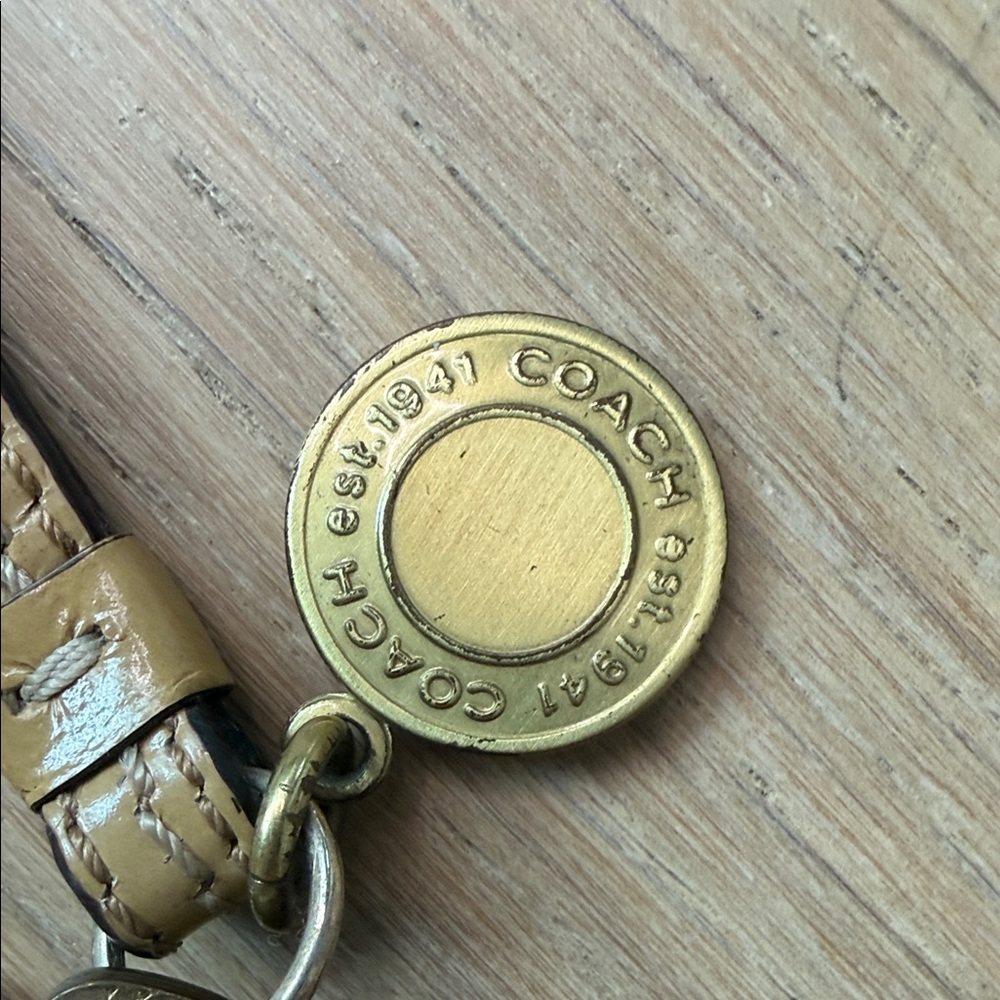 Coach Signature Brown and Tan Keychain Wallet - Picture 2 of 9